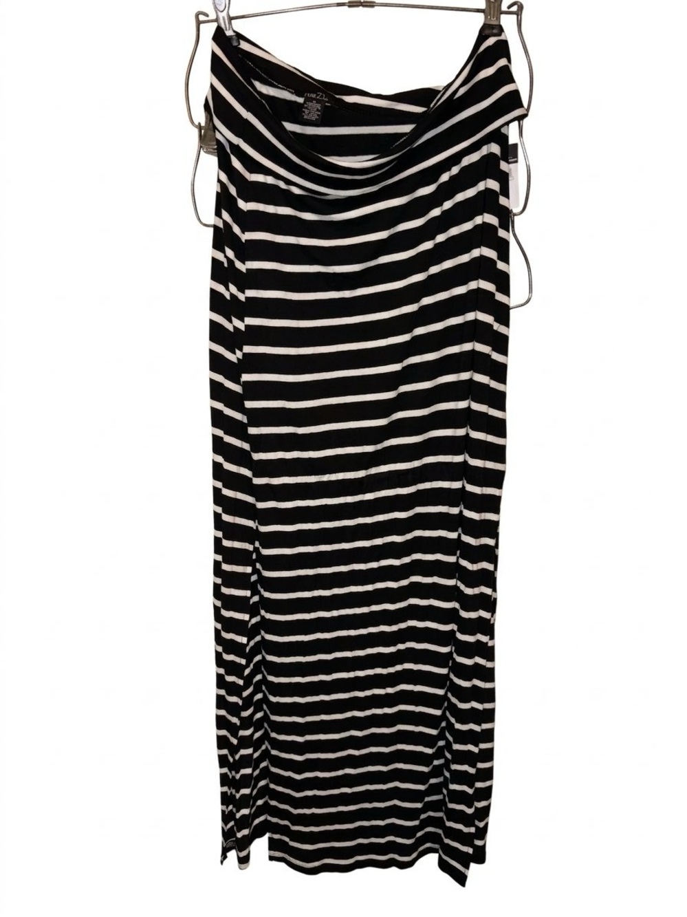 Rue21 Black & White Striped Maxi Skirt